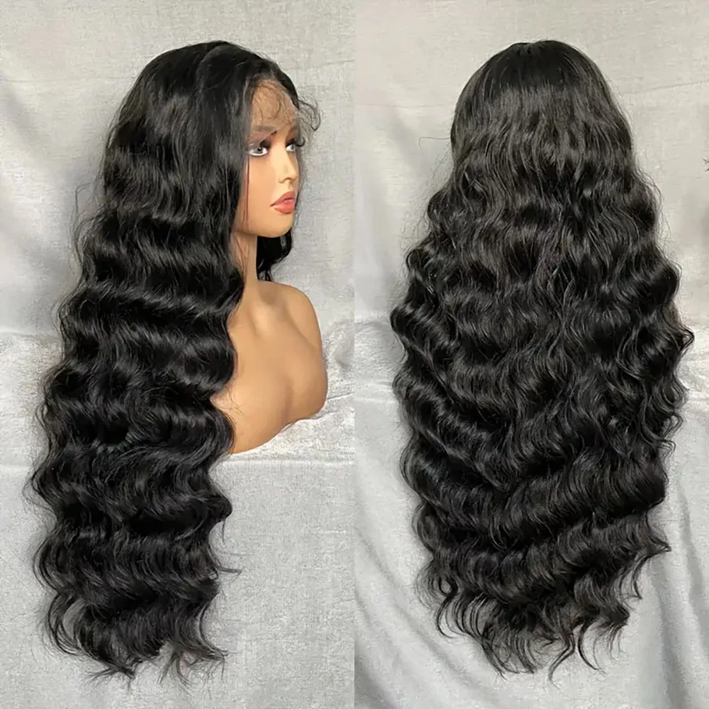 ボディウェーブナチュラルカラーウィッグ 女性用 5x5 13x4 13x6 レースウィッグ 人毛 200密度 生え際処理済み