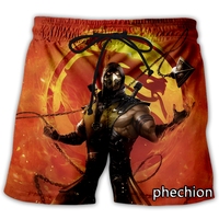 phechion New Fashion Men/Women Mortal Kombat 3D Print Casual Shorts Novelty Streetwear Men Loose Sporting Shorts L98