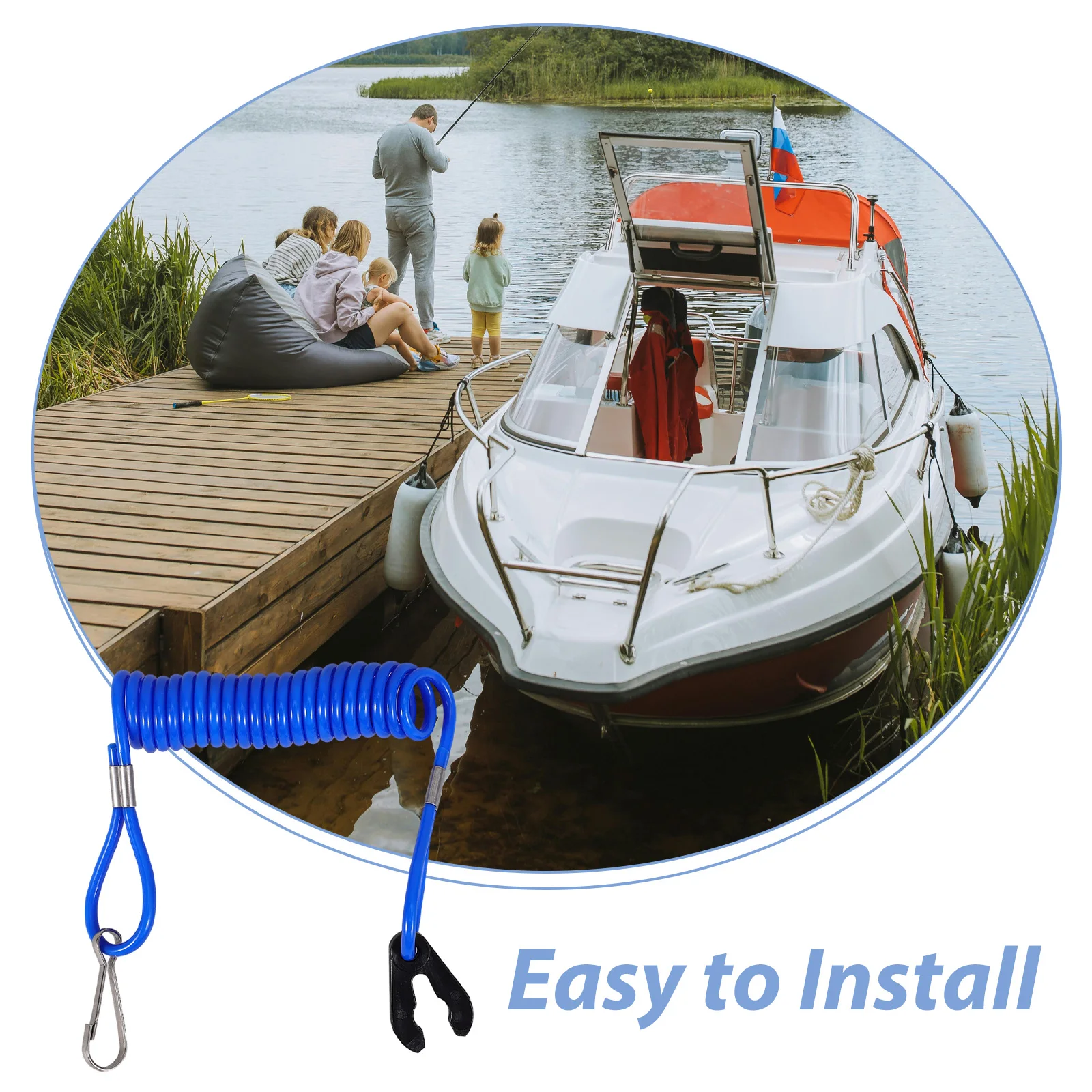 

2pcs Engine Lanyard Emergency Kill Cord Safety Harness For Motor Boat Marine Easy Install Durable Safety Cord Boat Emergency
