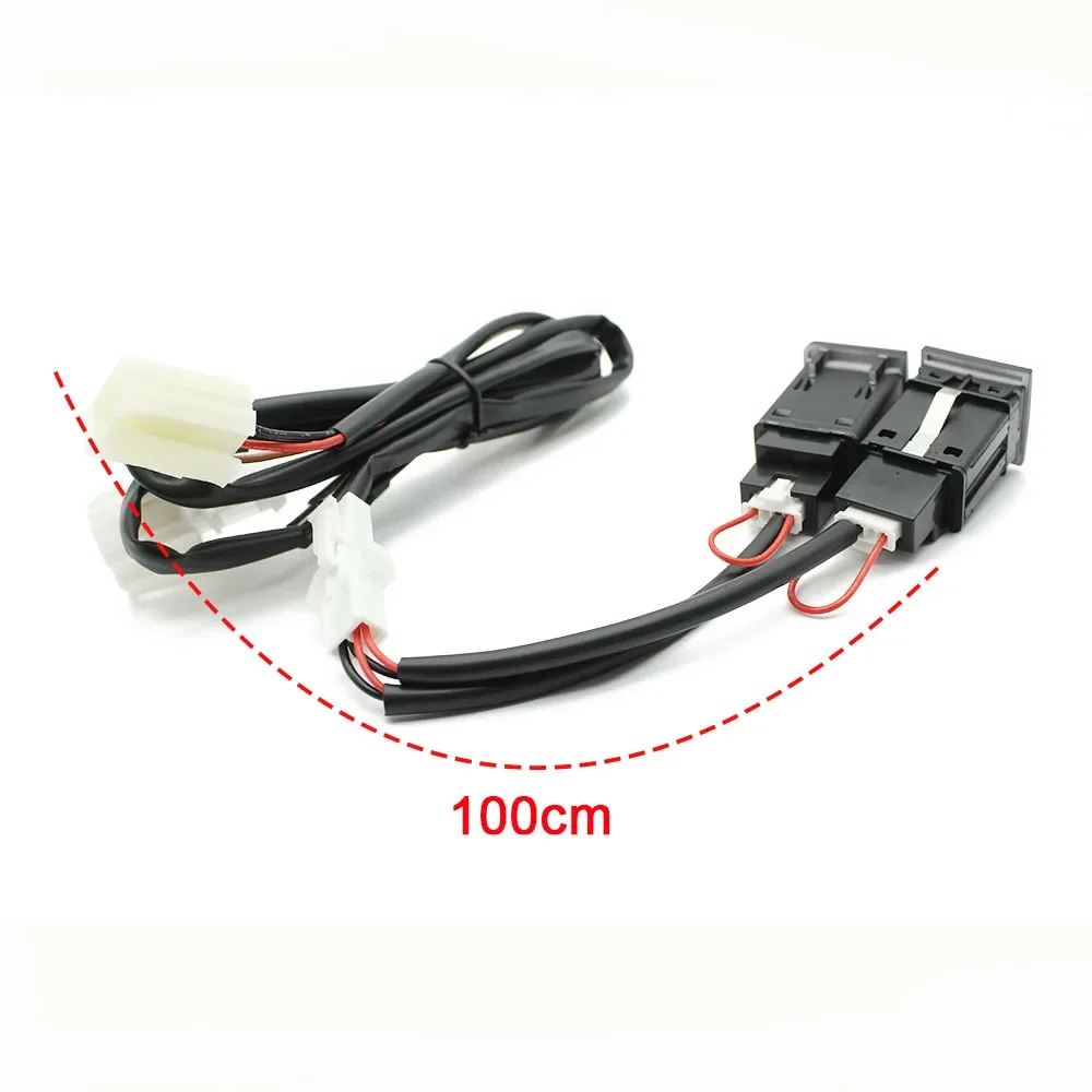 24 * 24 mm rotes LED-Autotelefon-Ladegerät, doppelter USB-Typ-C-PD-Schnellladeadapter für VW Golf 5 MK5 2004–2010, Zubehör – Detail 6