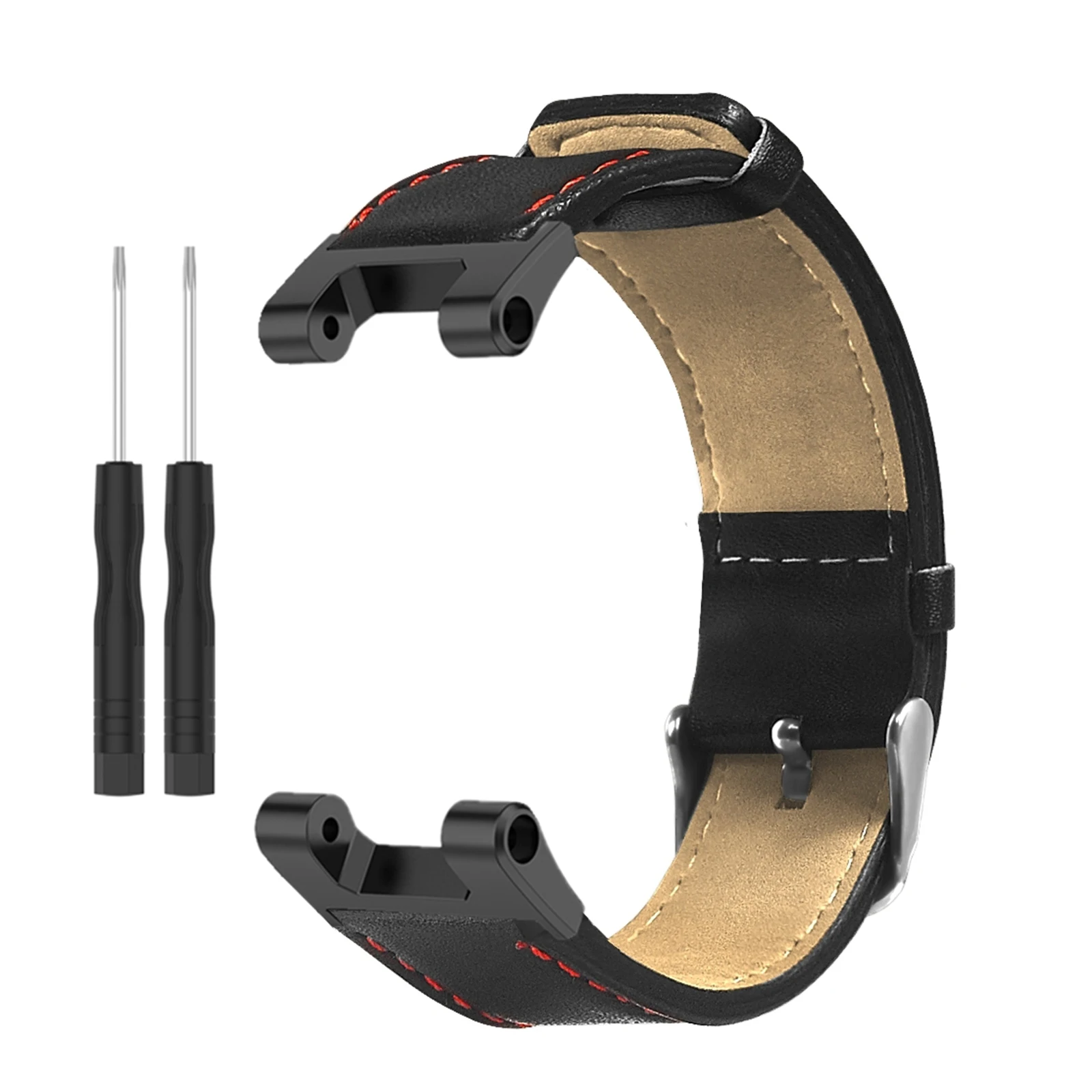 حزام ساعة بديل من الجلد باللون الأسود متوافق مع حزام المعصم البديل Huami Amazfit T-Rex/T-Rex Pro #5