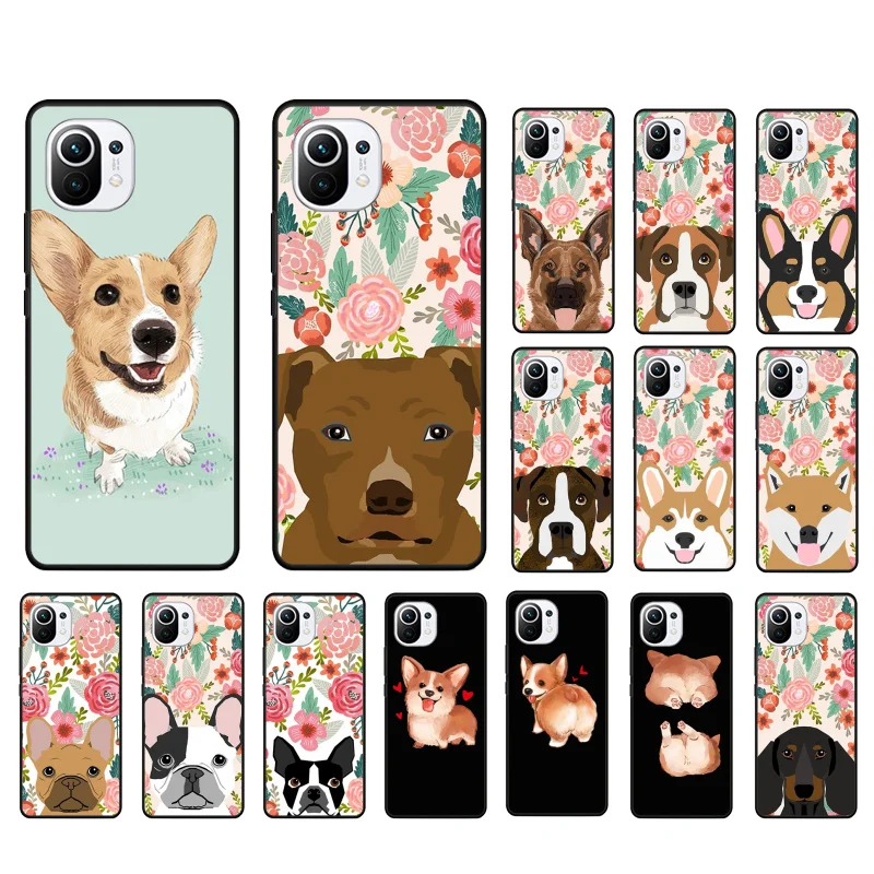 Dog Dachshund Bulldog Labrador Corgi Phone Case for Xiaomi 12 Mi 10T 11T 11 Pro 10 11 lite 10pro 11Ultra Poco X3 Pro Poco F3 M3