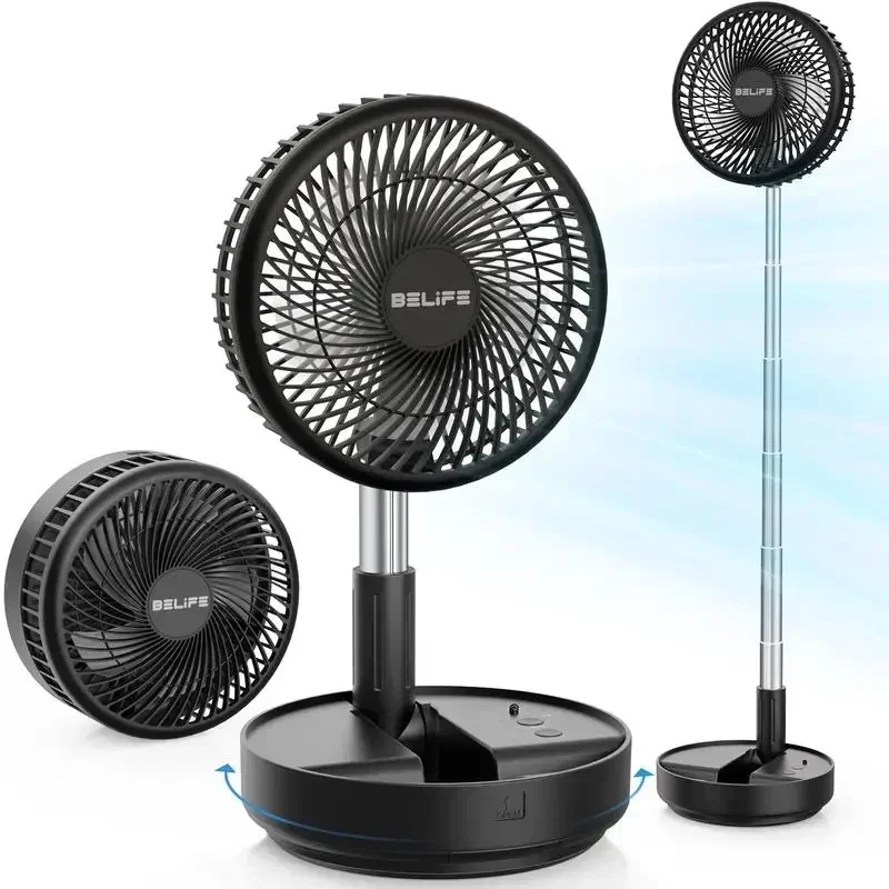 Belife X8 Portable Fan, Cordless Oscillating Fan with Remote, Foldable Adjustable Fan, USB Rechargeable 7200mAh Battery