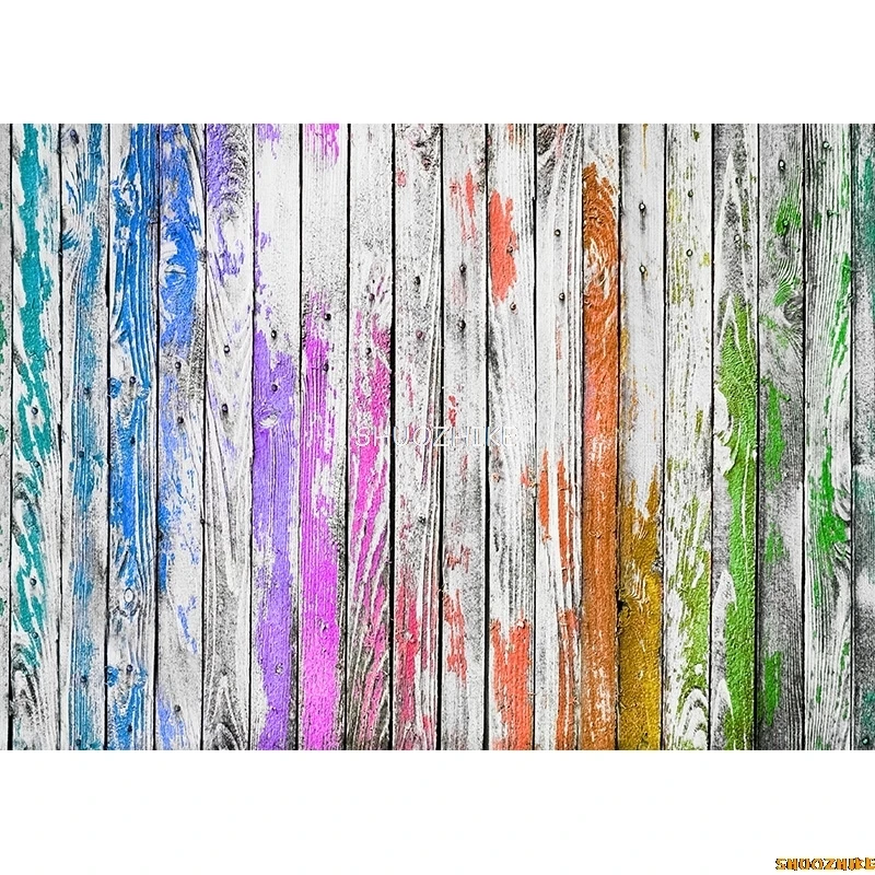 Shuozhike-薄い布の写真の背景、レトロな木の板、肖像画の背景、写真スタジオの小道具、ZLSY-70