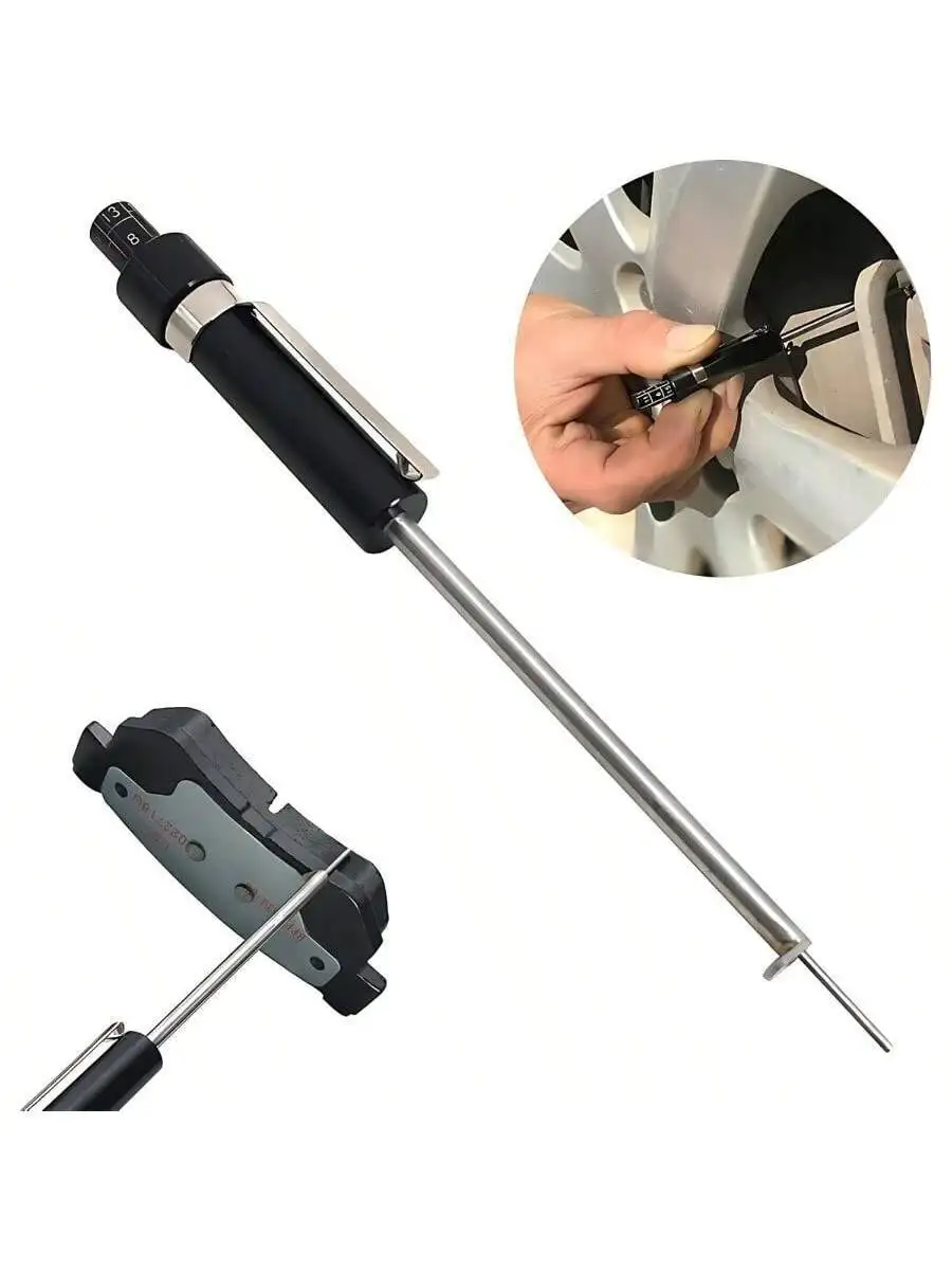 Brake Pad Measuring Car Brake Pad Tester Vehicle Brake Pad Thickness Gauge Brake Pad Lining Measure Automotive Measurement