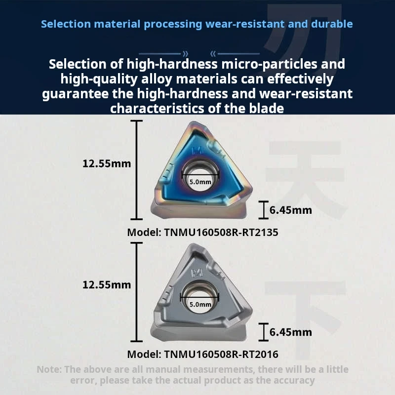TNMU160508R Triangular CNC Milling Insert for Steel, Stainless Steel & Hard Materials, Universal Wear-Resistant Milling Tool​