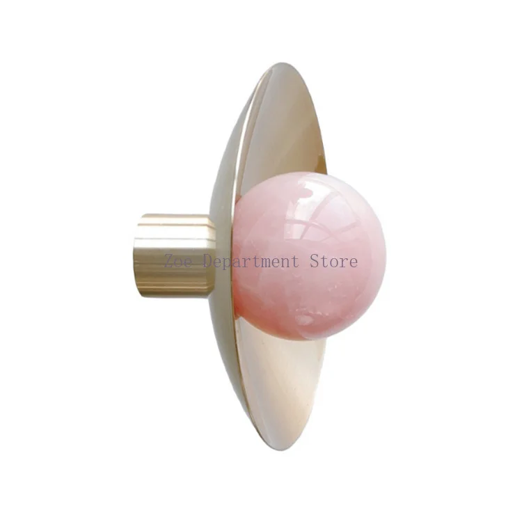 Brass crystal creative decorative hook coat hook ins Internet celebrity light luxury decorative hook