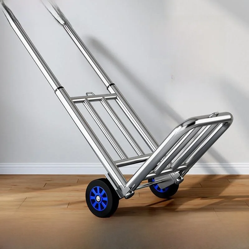 

Portable Hand-Pulled op Cart Foldable Stainl Steel Iron Body for cery op And Lage Transportation