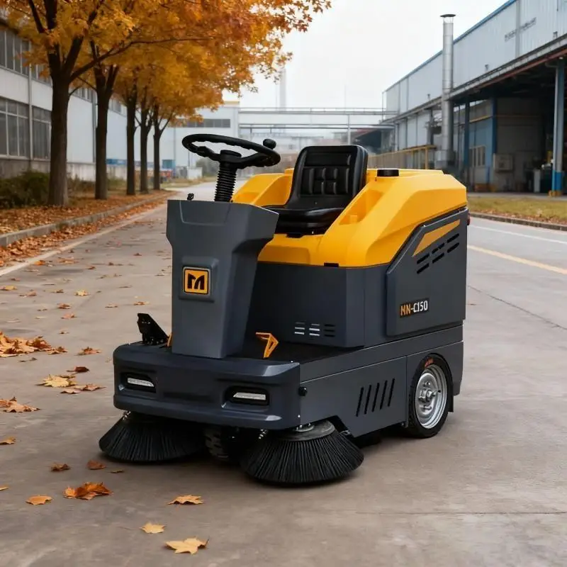 

Spring Leaf Collection Outdoor Cleaning Ride-on Electric 1000W 48V Leaf Removal Road Sweeper Leaf Collector