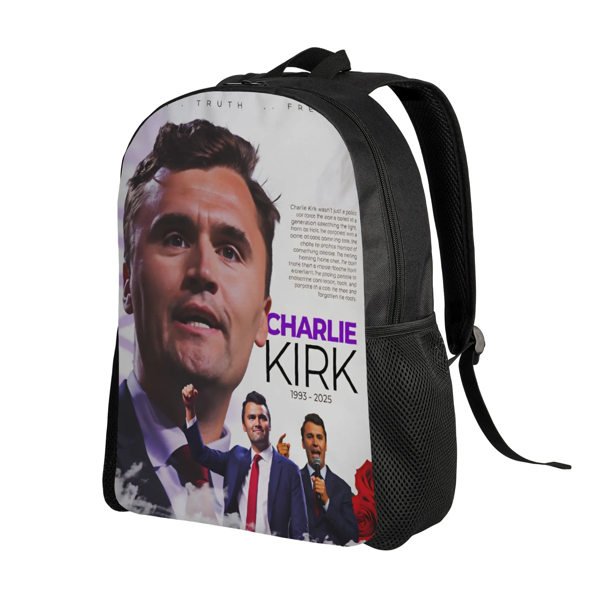 Rest in Peace Charlie Kirk Legends Backpack  Outdoor Backpacks Teen Novelty High School Bags Design Soft Rucksack
