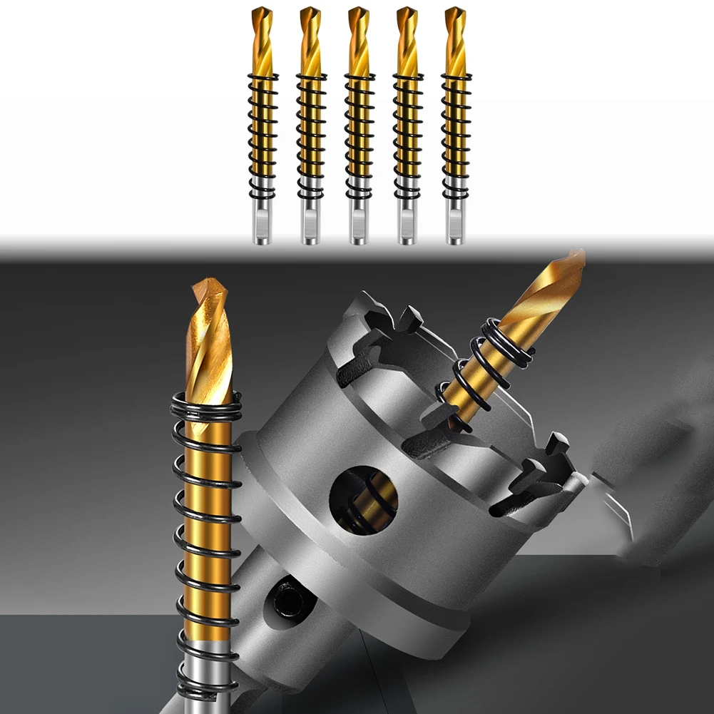 5pcs Titanium Plated Steel for pilot Drill Bit Stainless Steel Hole Puncher Center Drill Bit For Metal Steel Wood Plastic