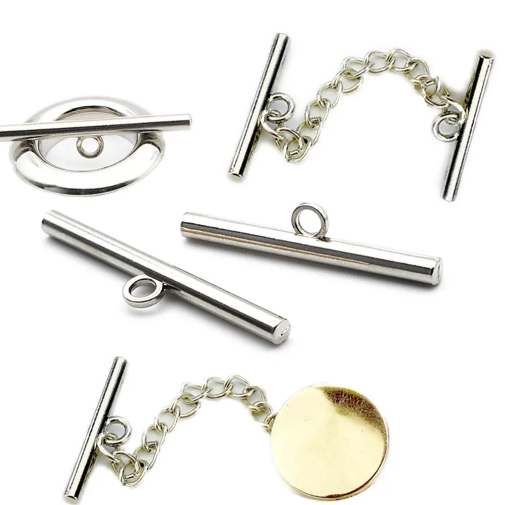 50pcs Chains Clasps For Handbags T-Shaped Buckles Metal Bag Accessories Alloy Diy Luggage Fasteners Jewelry Making Tools