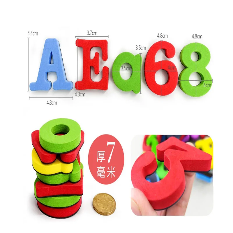 EVA Magnetic Alphabet Letters Frigorífico Adesivos, Learning Spelling Counting, Brinquedos Educativos, Crianças, Kids Gift