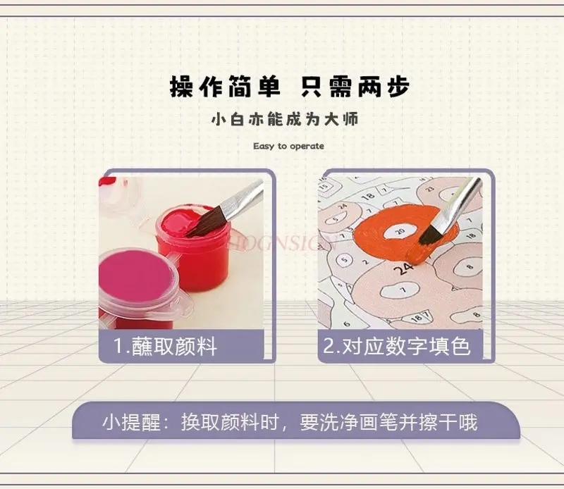 1set Digital oil painting DIY filling and coloring handmade painting gift activity acrylic oil painting decoration painting