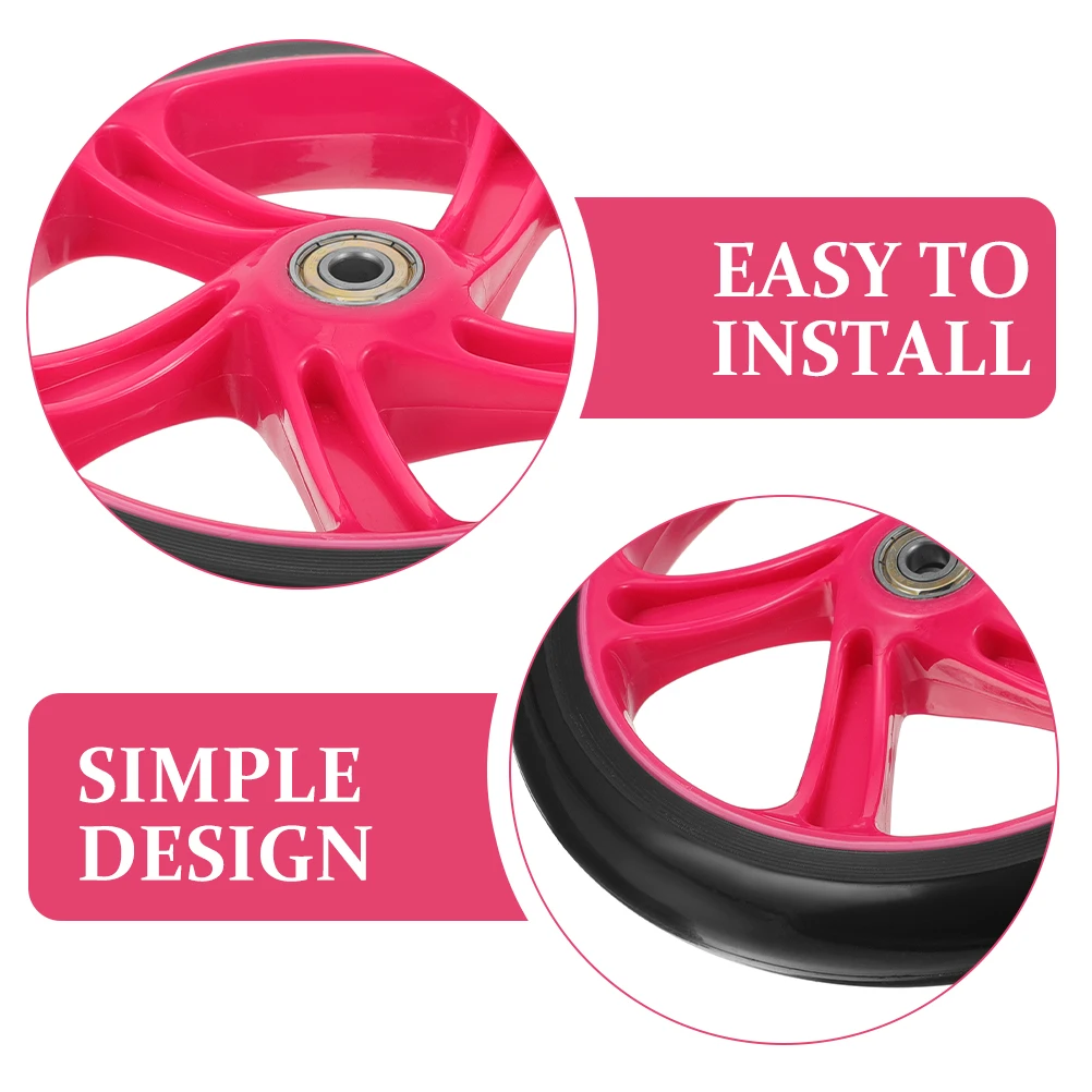 

High Elastic Shopping Cart Pair Scooter Replacement Kick Pu Electric Front Tire Wear resistant Professional