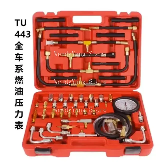 Professional Vehicle Fuel Injection Pressure Gauge Meter Manometer Engine Oil Pressure Tester Gauge Diagnostic Test Kit