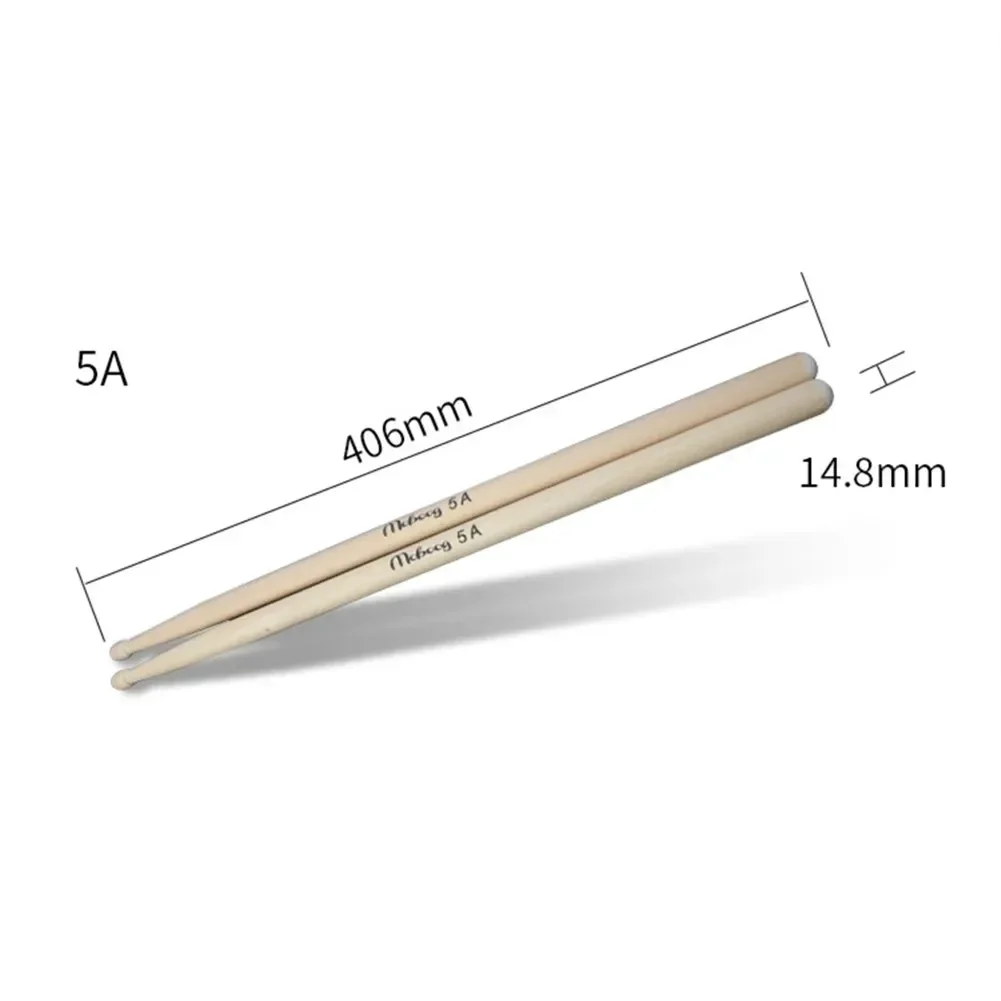 1 Pair 5A Drum Sticks High Quality Maple Wood Drumsticks Percussion Accessories Wood Color DrumSticks For Drum Musical Aparts