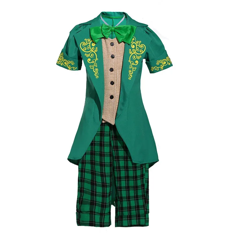 

dd54Kid День Святого Патрика, ирландские костюмы Лепрекона, зеленый пасхальный костюм для косплея, британский фестиваль Святого Парка, костюм волшебника, нарядное платье