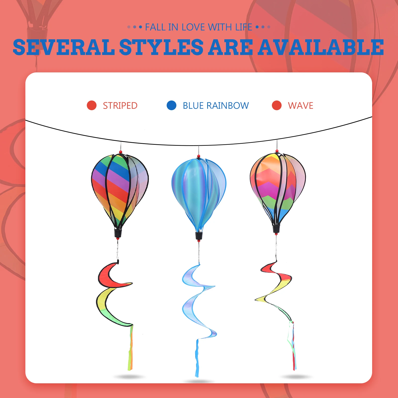 1 قطعة منطاد الهواء الساخن معلقة حلية في الهواء الطلق حديقة الديكور الأشعة فوق البنفسجية مقاومة حية اللون قلادة للحزب ديكورات للباحة #2