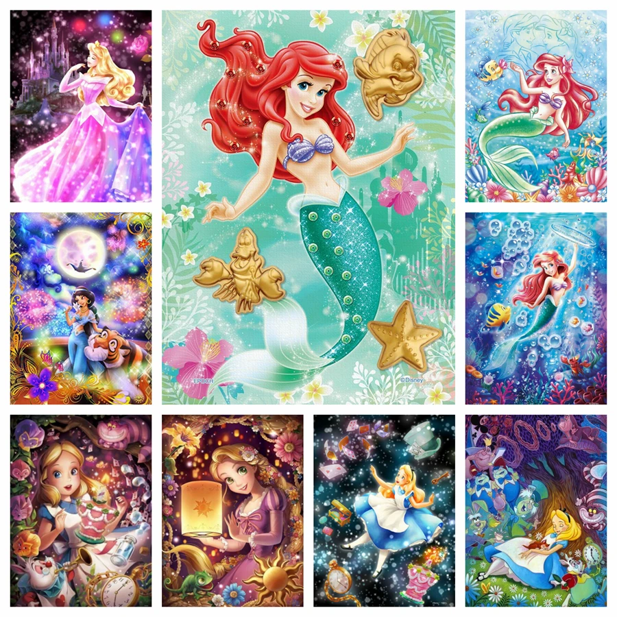 5d Diy Ab Diamant Painting Mozaïek Disney Prinses Cartoon Meisje Fee Diamant Borduurwerk Kruissteek Kits Art Home Decor Geschenken