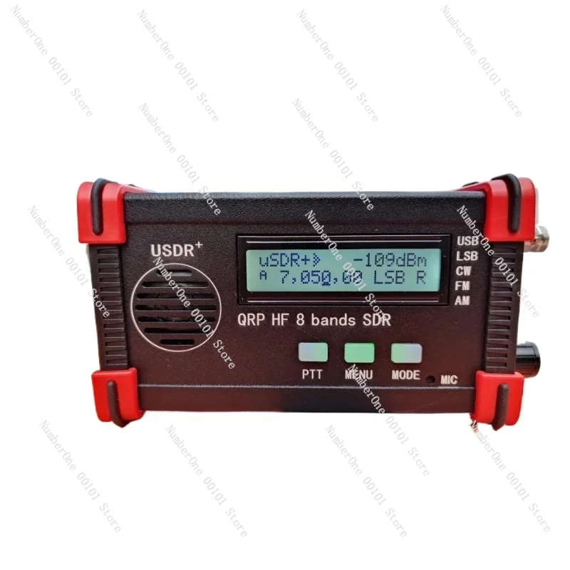 uSDR uSDX PLUS 5W 8 Band SDR All Mode USB, LSB, CW, AM, FM .SSB .HF QRP Transceiver + Battery + Mic + Charger