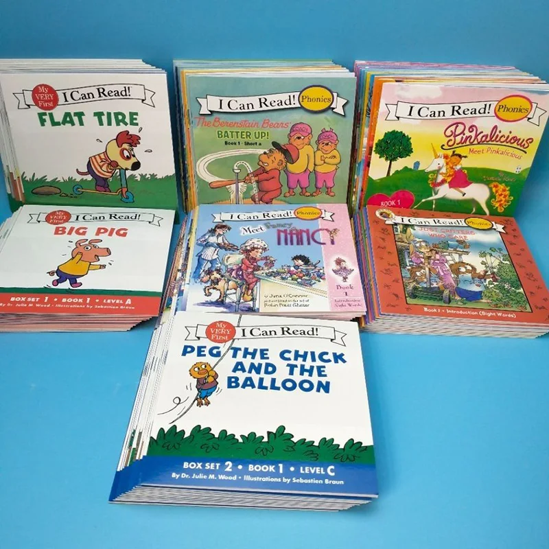 

I can read series full 84 books of Beibei Bear Little Hairy Monster Pink Control Nancy Children's Stories Reading English Books