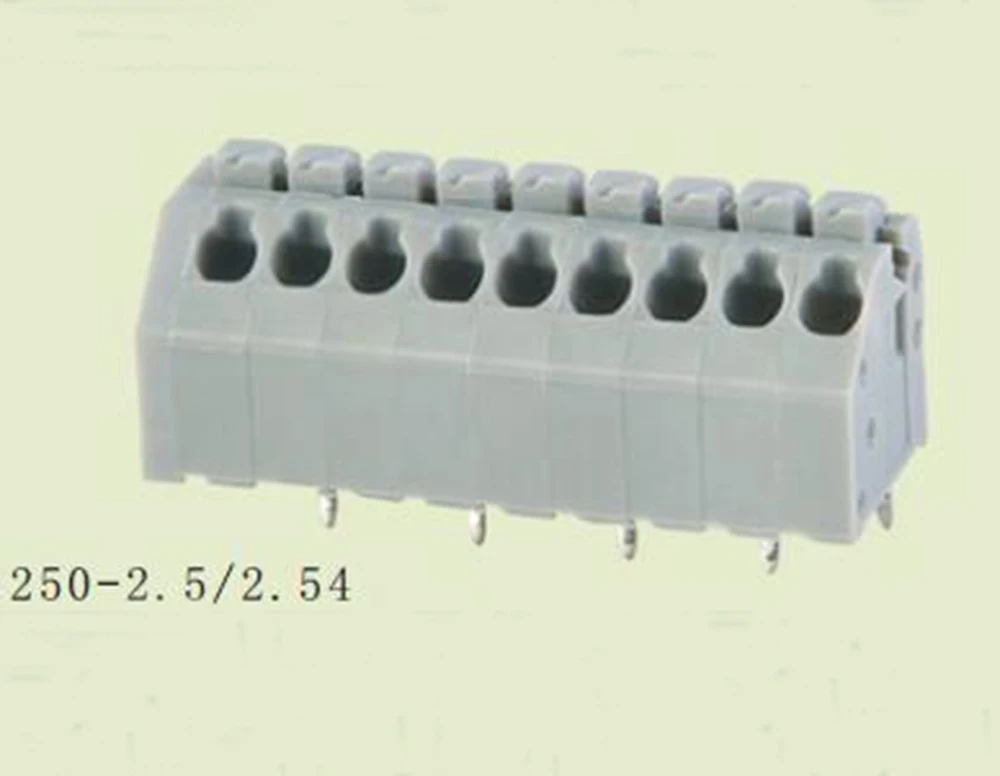 30pcs 2.54mm Pitch 250-2.54 2P IEC250V2A CE Rohs UL300V2A 24-20AWG PCB Spring Terminal Block