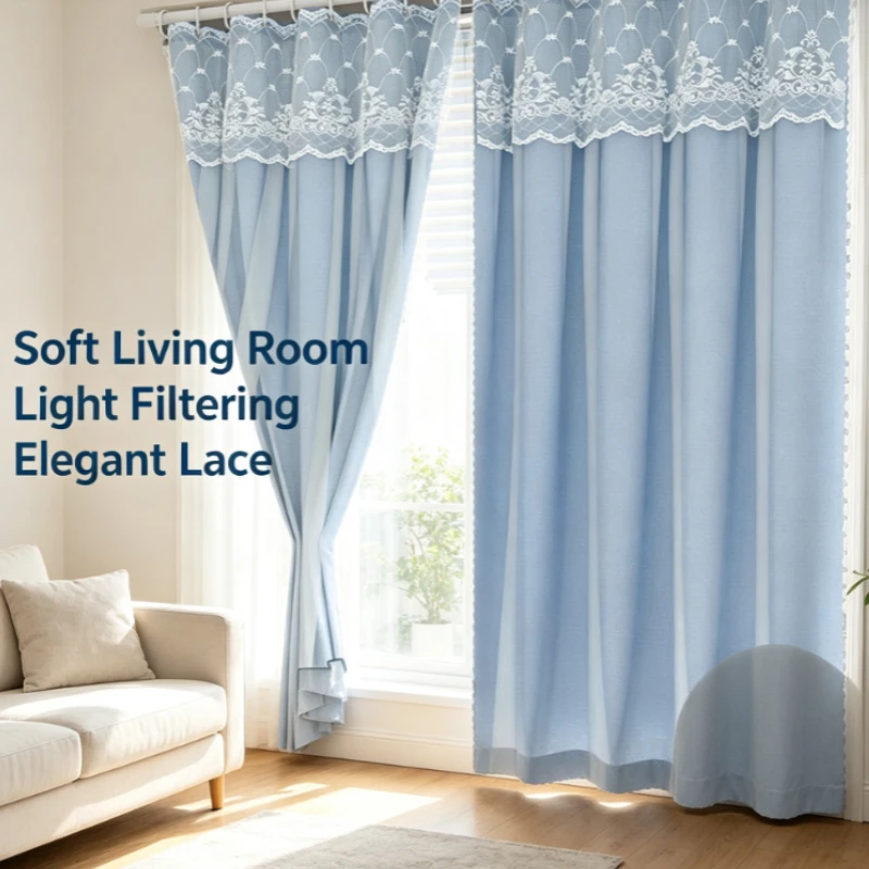 Lace Curtain Sheer Voile Panel With Floral Embroidery For Bedroom Living Room Window Treatment Elegant Home Decor Drape