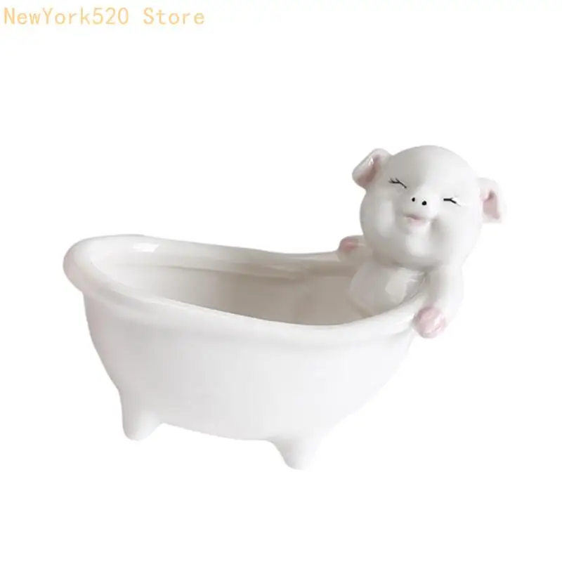Handmade Mini Cartoon Ceramic Fleshy Plant Pot Planter Gift Ceramic Planter Container for Indoor Garden Desk Decoration N84C