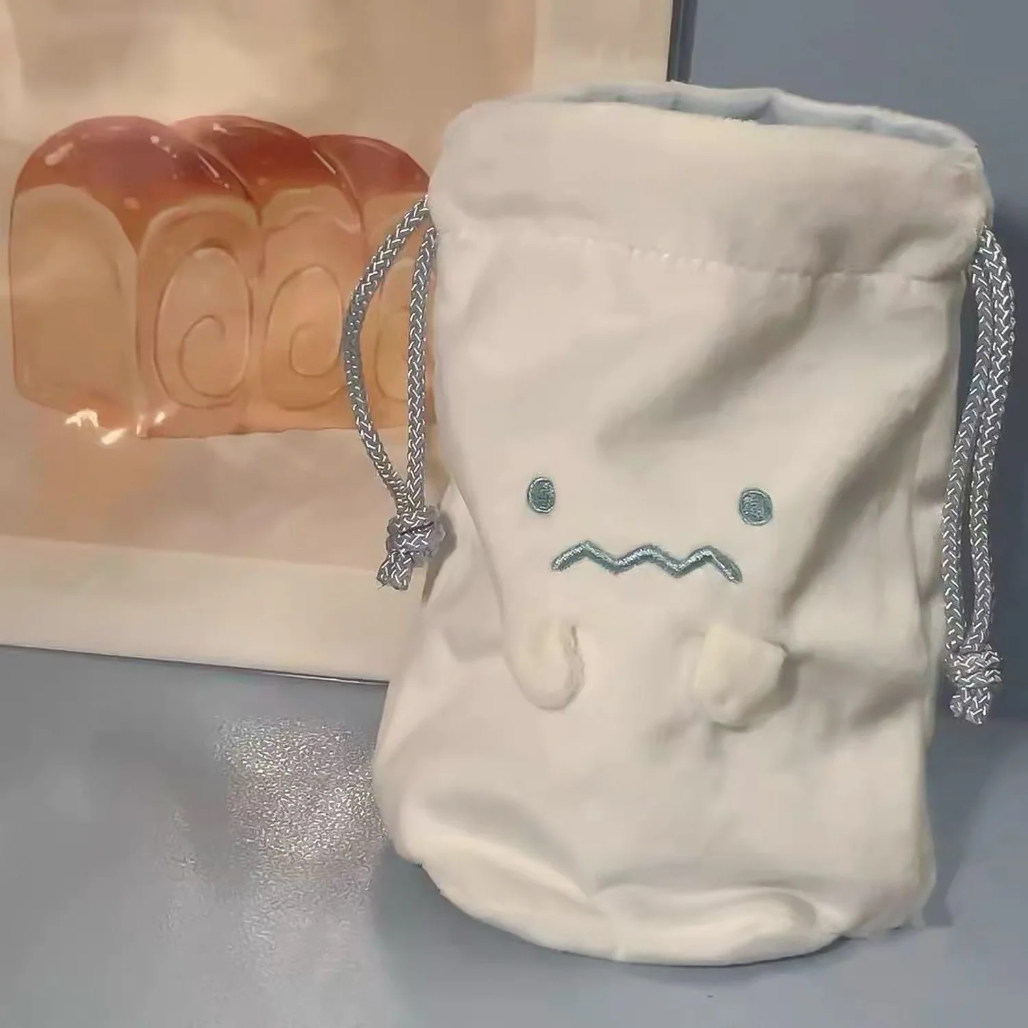Sumikkogurashi Ghost Style Drawstring Bag Cute Japanese Stationery Pouch Travel Sundries Storage Organizer