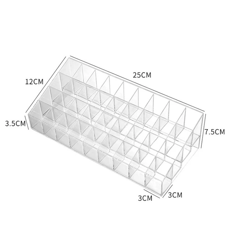 New 36 Grid Transparent Acrylic Lipstick Storage Rack Cosmetic Display Rack