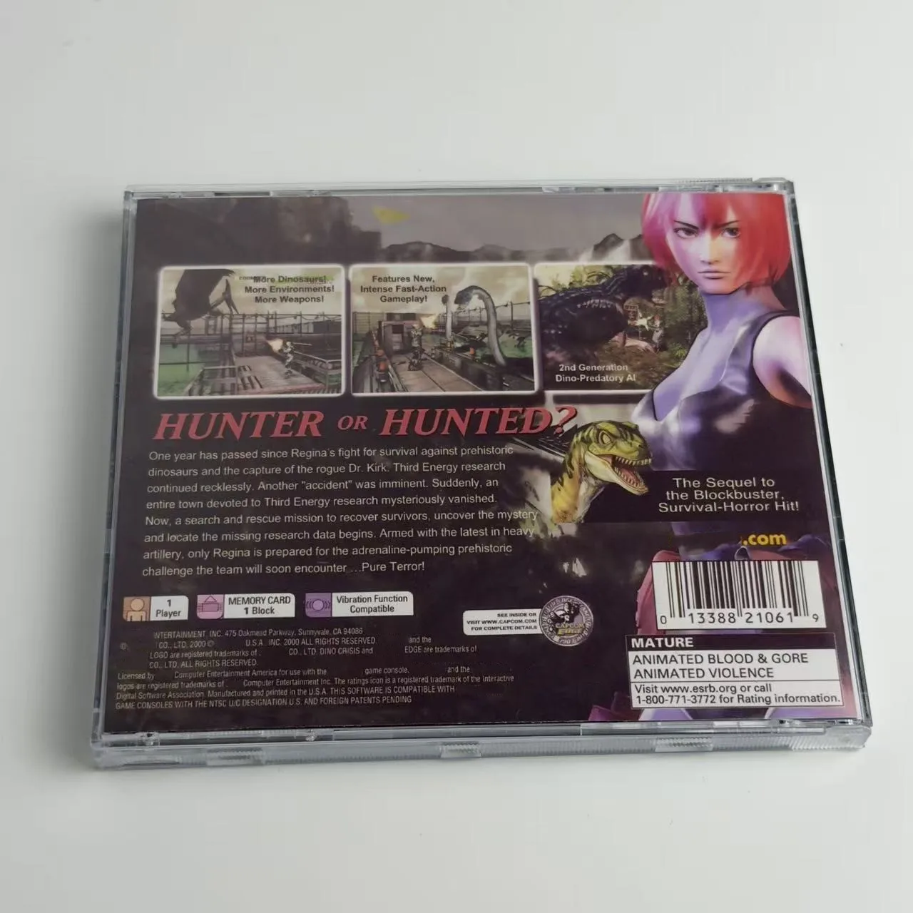 High-quality Reproduction Disc For PS1: Dino Crisis 2 (US Vibration Version, No Manual)