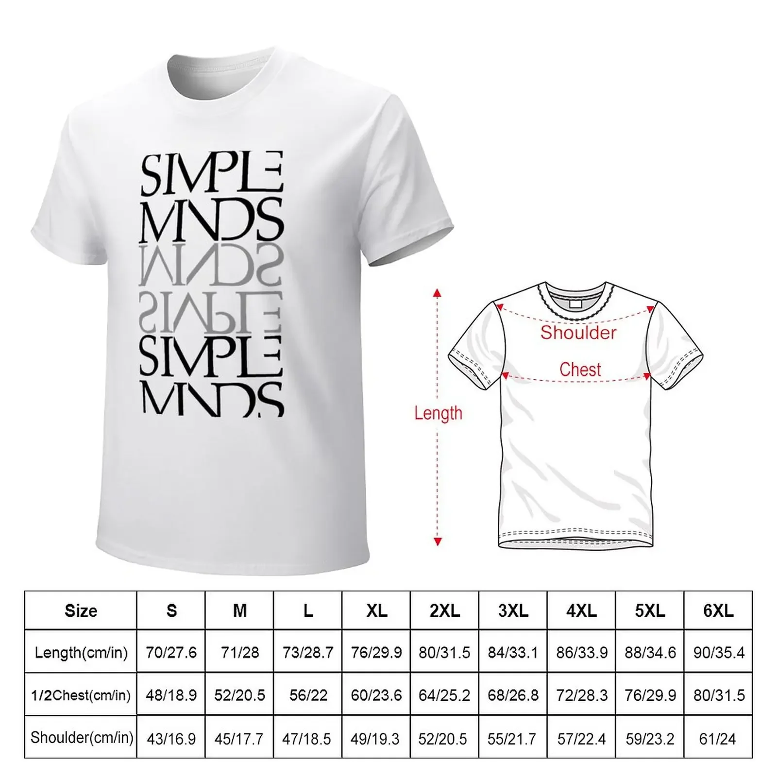 Simple Minds Logo (Black & Black) T-Shirt korean fashion blacks blanks plain white t shirts men