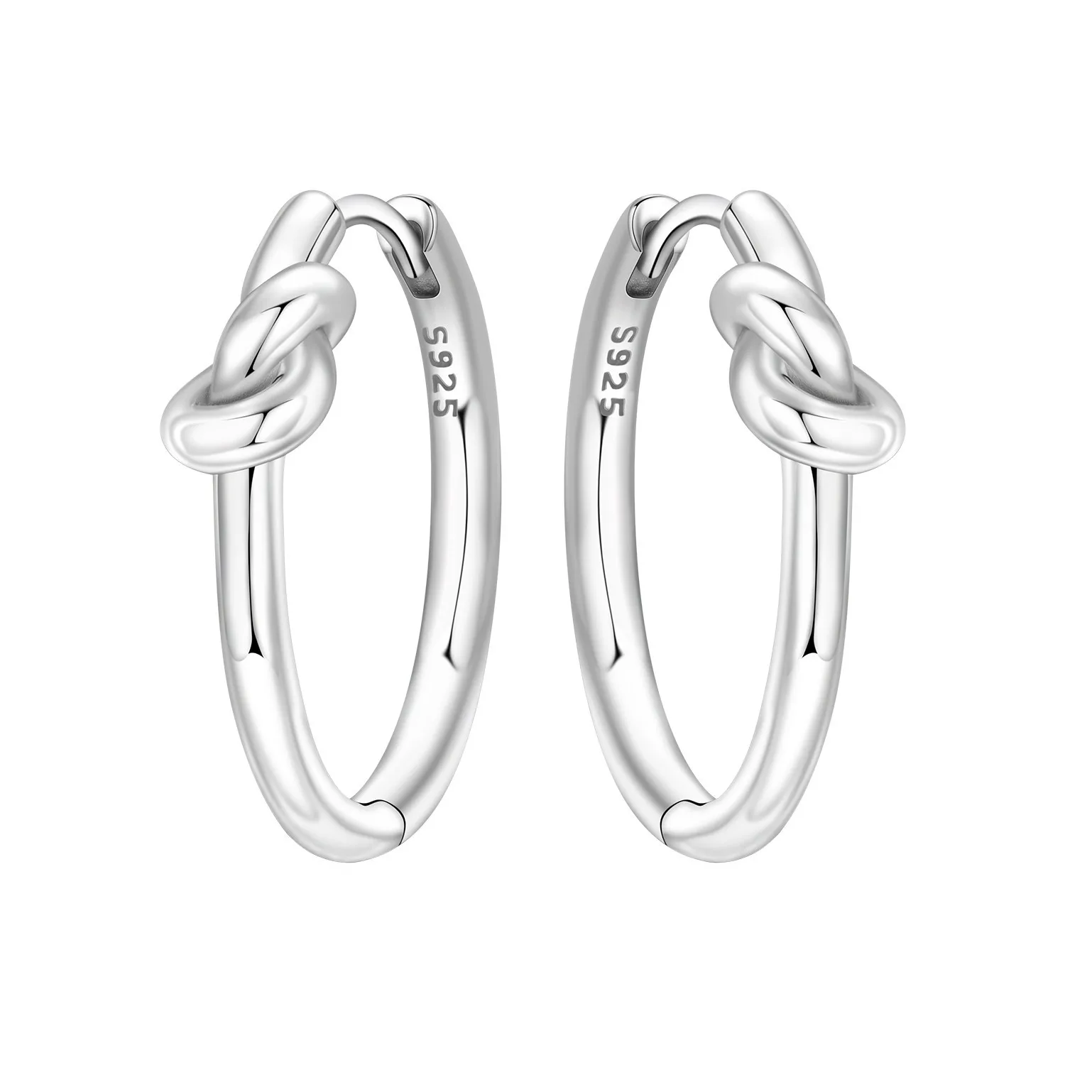 MISEFF S925 Sterling Silver Earring Simple Knot Earring Versatile Fashion Jewelry Mother's Day Gift
