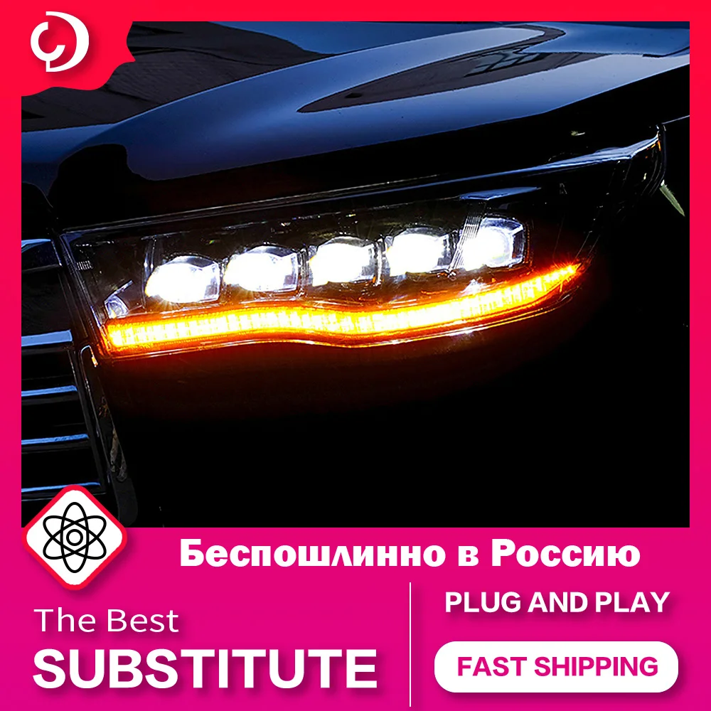 

AKD Car Styling Headlights for Toyota Highlander Headlights 2015-2017 New Kluger RDL LED Headlight DRL Head Lamp Led Projector