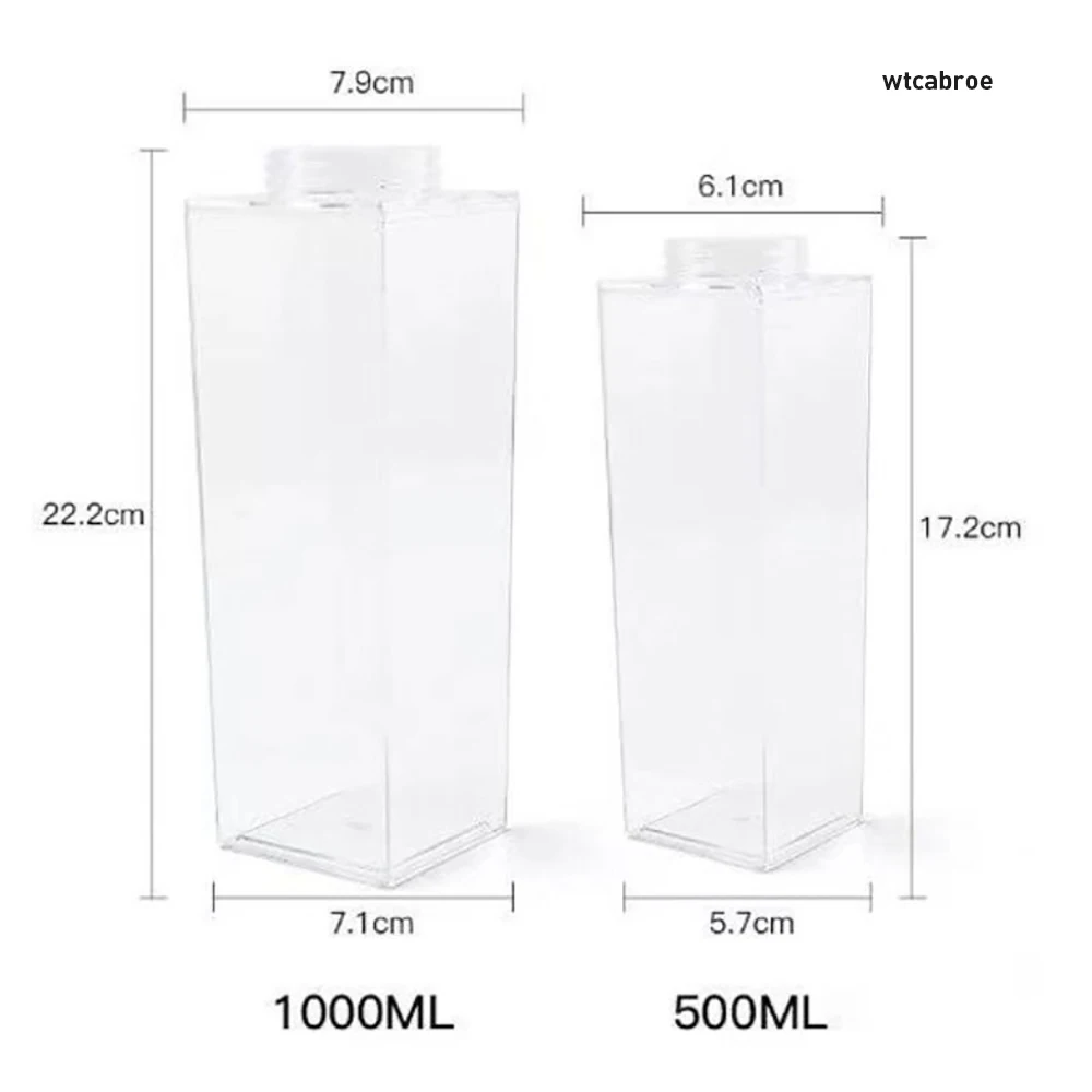 Kitchen Leakproof Creative Transparent Milk Water Bottle Drinkware Outdoor Climbing Tour Camping Children Men Milk Water Bottles