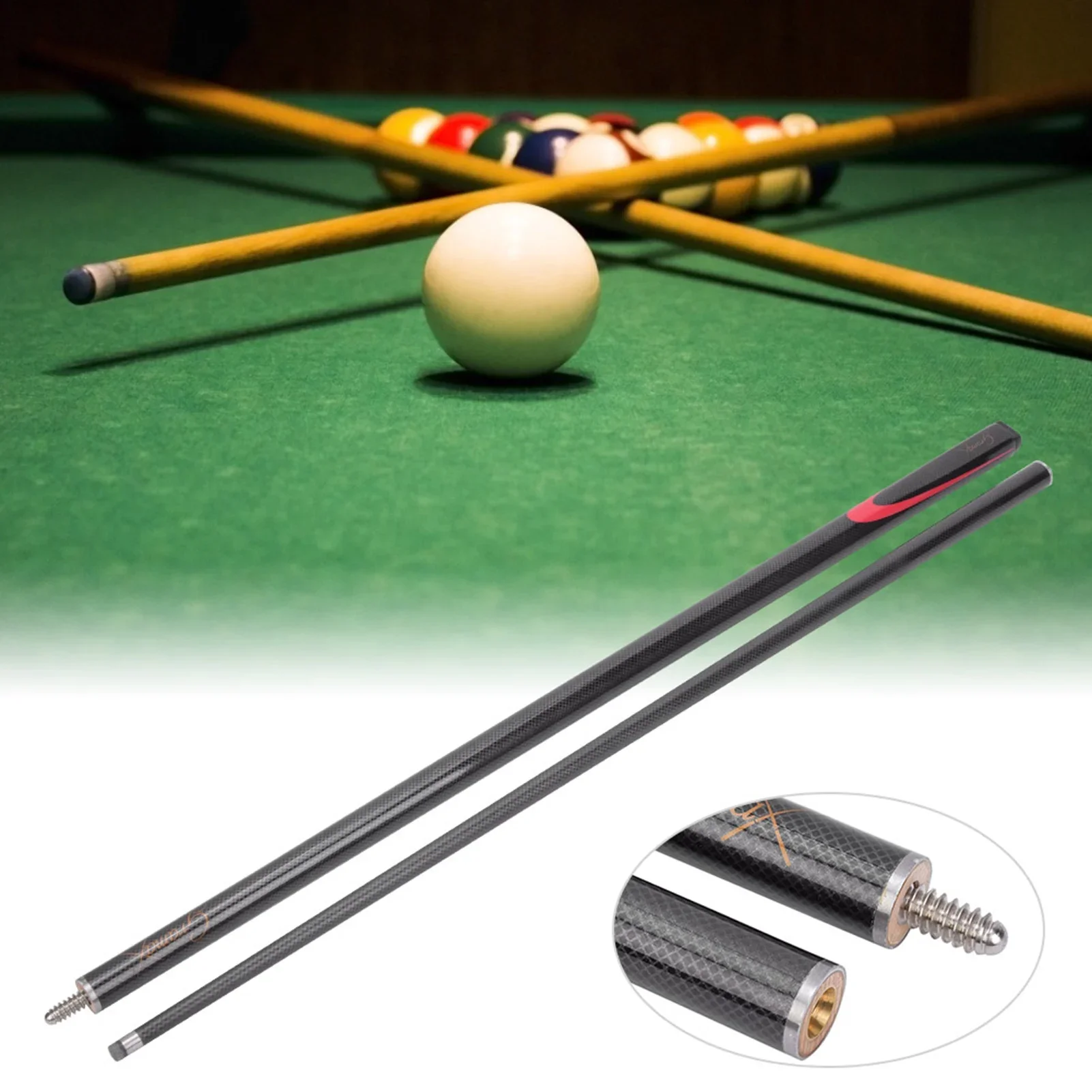 

9MM Carbon High Quality Durable Professional Billiard Pool Cues Stick Snooker Rod Supplies Accessory
