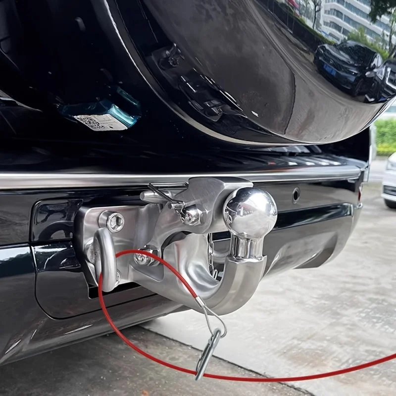 1 unidad de cable de seguridad de acero inoxidable rojo para remolque, para freno de emergencia, accesorios y piezas para enganche de remolque y caravana