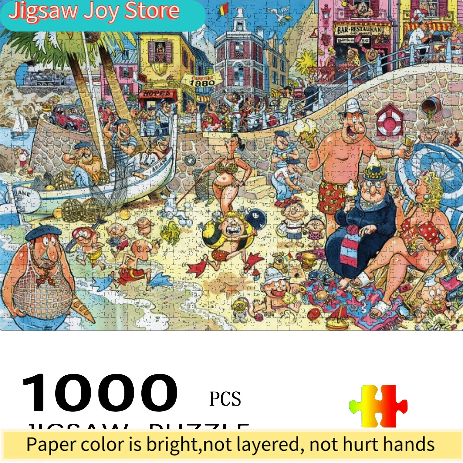 Jigsaw Puzzle - Seaside Beach, Home Decoration, Family Relaxation And Stress Relief Game, Brain Challenge, 70X50 Cm, Ideal Gi