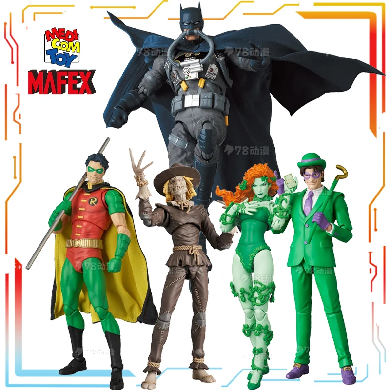 

MEDICAM TOY Movable Figurines for The MAFEX Batman: Silence Anime Batman/Riddler/Scarecrow/Robin Character Models