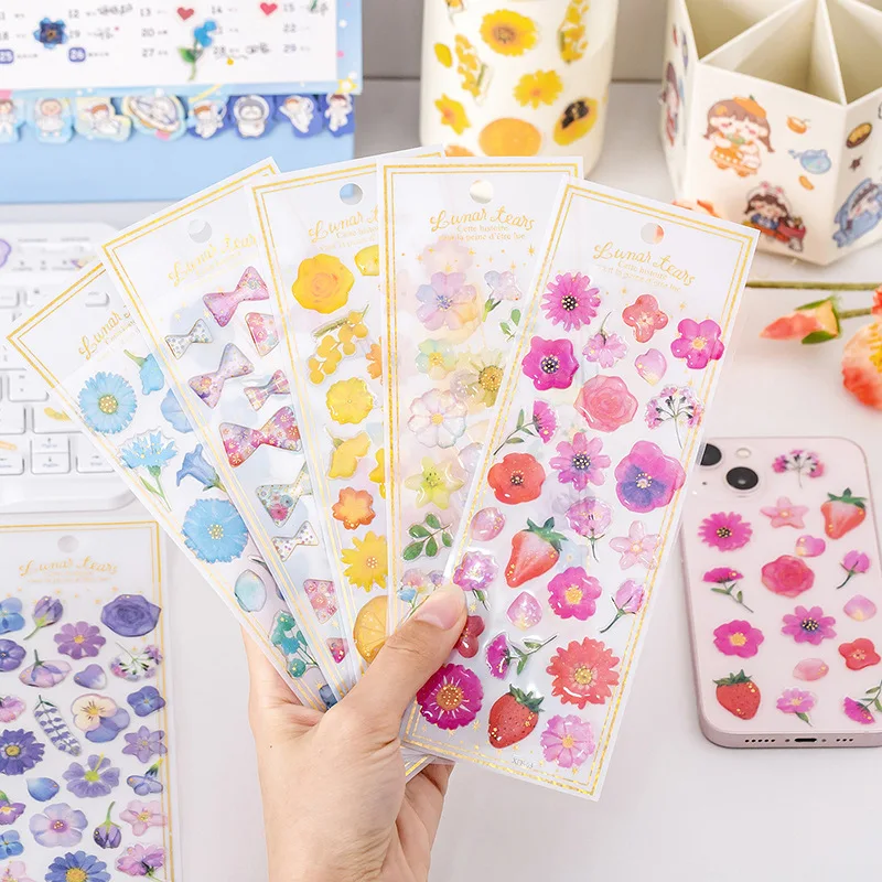 Fantasie wasser drop aufkleber bronzing 3D umweltschutz handy tagebuch handbuch aufkleber material kinder geschenke