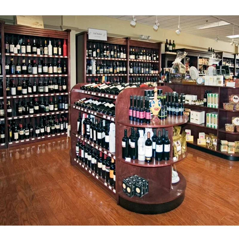 custom.Factory Customizable Electronics Cashier Counters Wine Store Design Display Cabinets Customizable Showcases