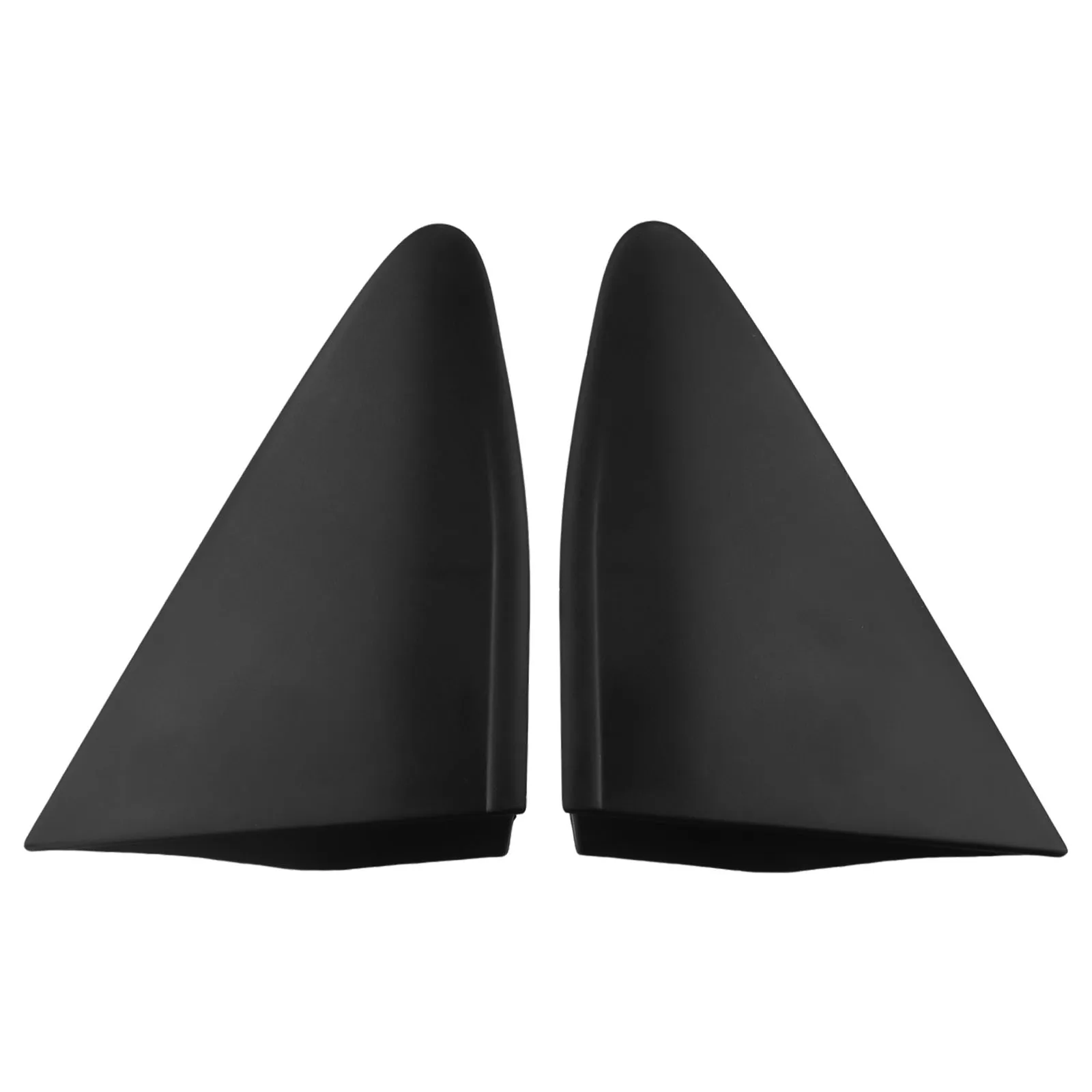 2x Car Front Rearview Mirror Triangle Cover Trim Corner Cap Black Plastic For Toyota For Yaris 12-14 Exterior Parts Mirror Cap