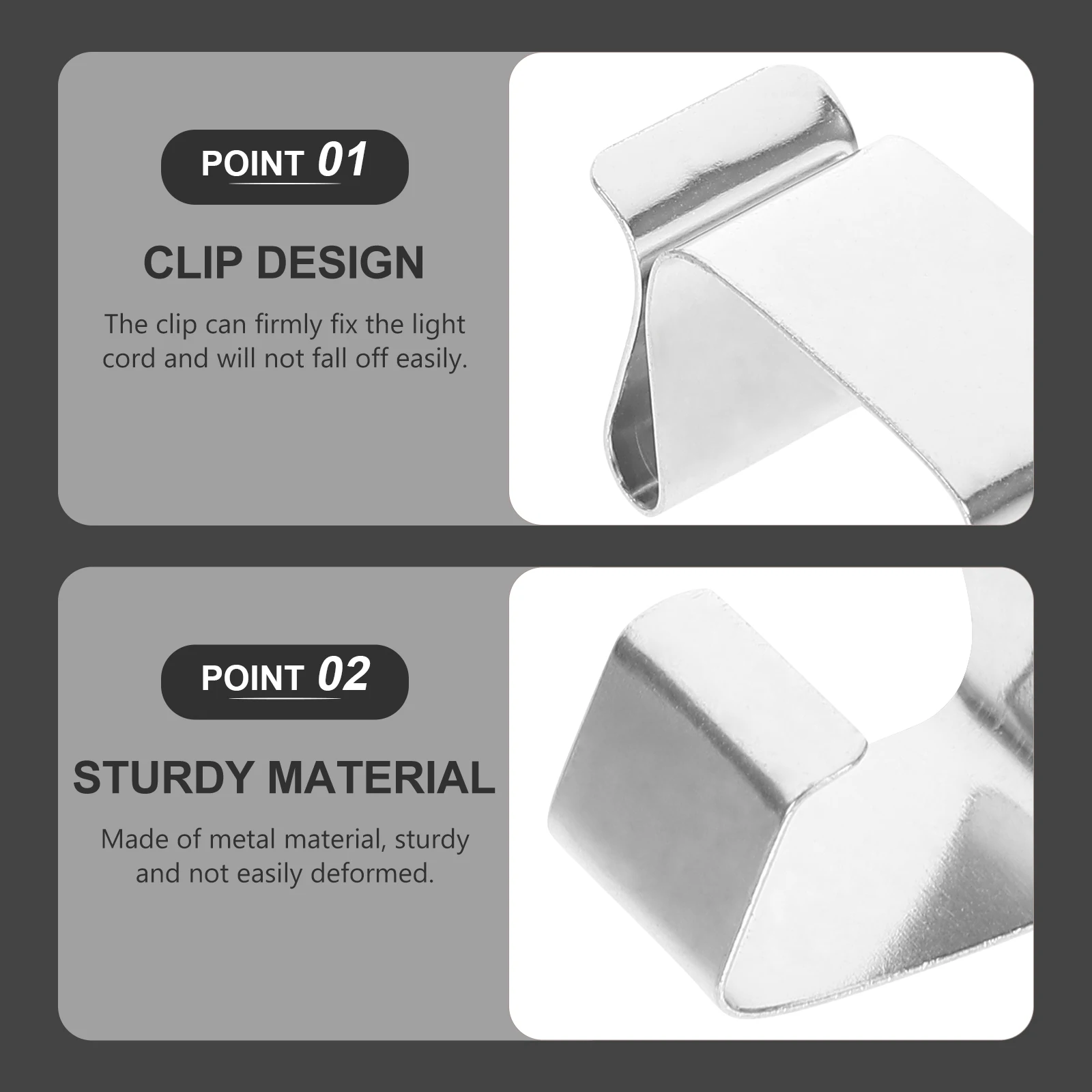 

Ciieeo 50pcs Christmas Light Clips Outdoor Metal Gutter Hooks Waterproof Reusable Xmas Lamp Hangers for Outside Decor