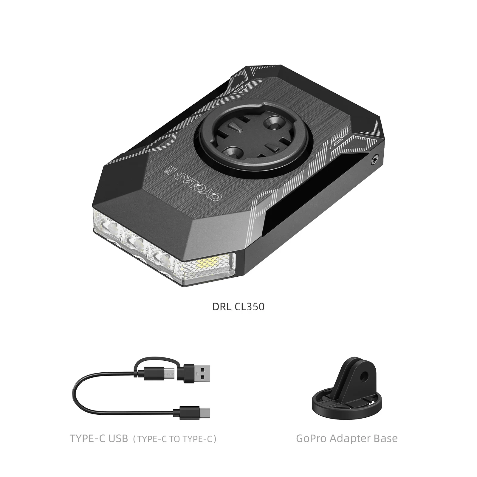 

CYCLAMI 350 Lumen Bike Headlight with 4000mAh Battery and IPX4 Waterproof Design 5V 2A Charger Cable and Bike Computer Mount