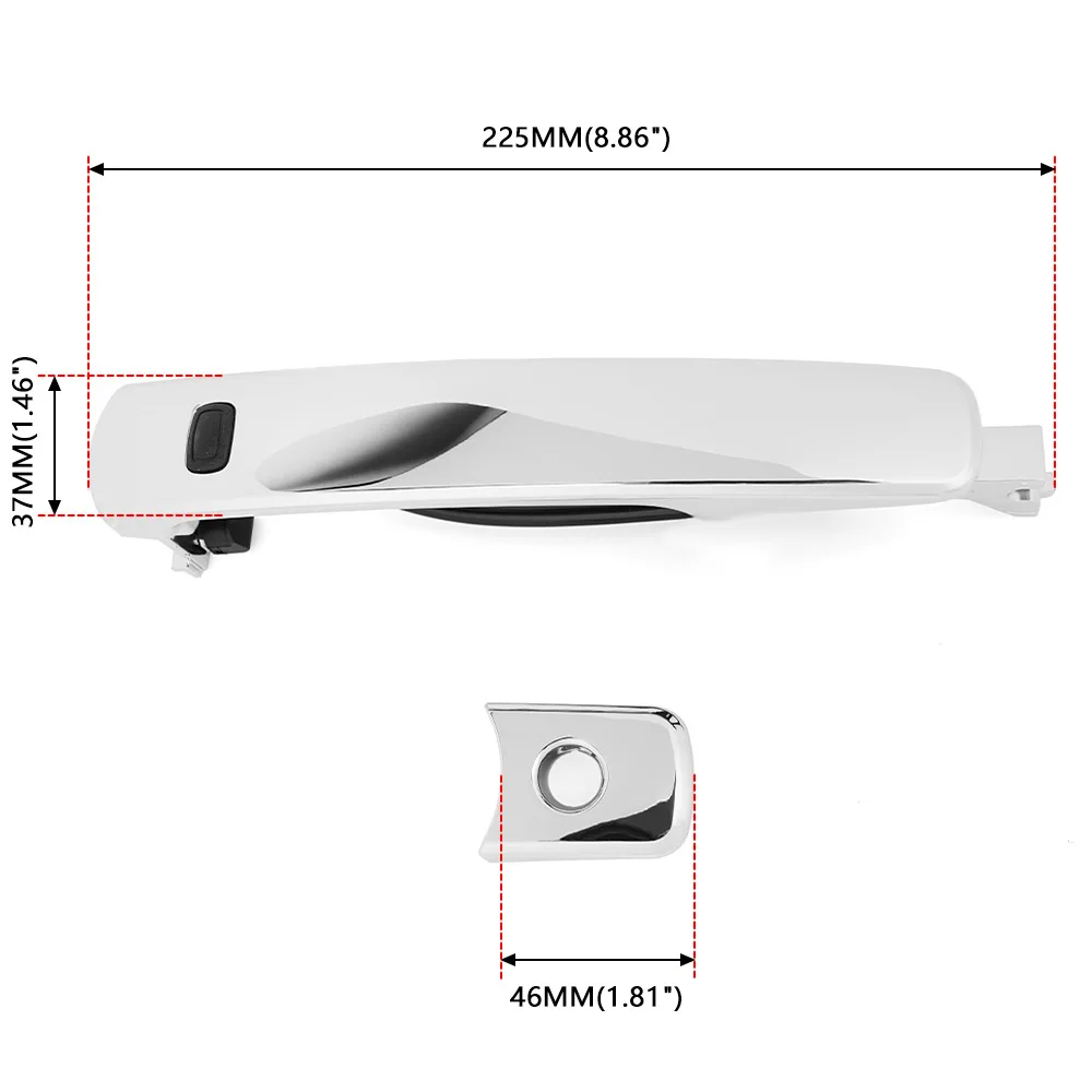 2-Wire Inductive Exterior Door Handle, Car Door Handle Sensor Replacement, Automotive Access Control Handle