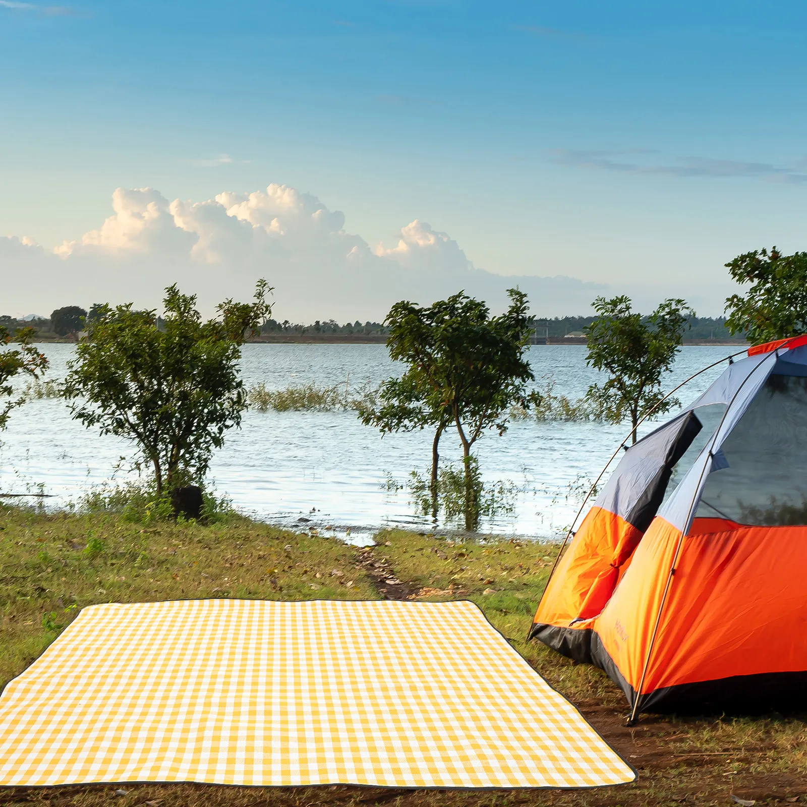 

Большое портативное водонепроницаемое одеяло для пикника, складной коврик для кемпинга, пляжа, походов, пикников, портативный водонепроницаемый коврик-сиденье