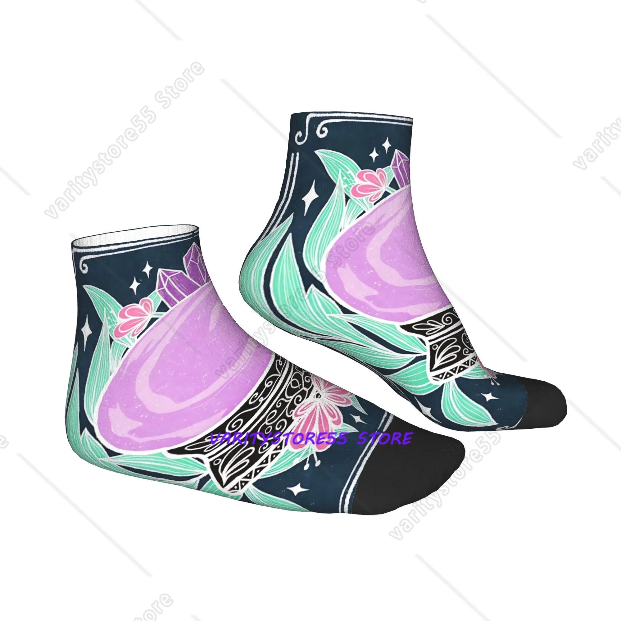 

Magic Crystal Inspired Fashion Socks Harajuku Sweat Absorbing Stockings All Season Socks Accessories for Man Woman Gifts