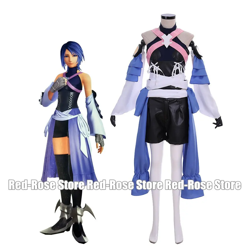 

Kingdom Hearts Birth By Sleep Aqua Cosplay Costume Halloween Carnival Clothing Custom Made Suits Outifts