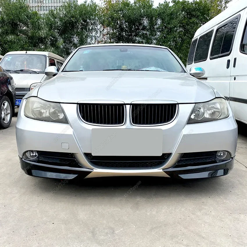

Для BMW 3 серии 318i 320i 330i E90 E91 Предварительно личность 2005-2008 Автомобильный передний бампер Губный спойлер ABS Черный сплиттер Диффузор Комплект кузова